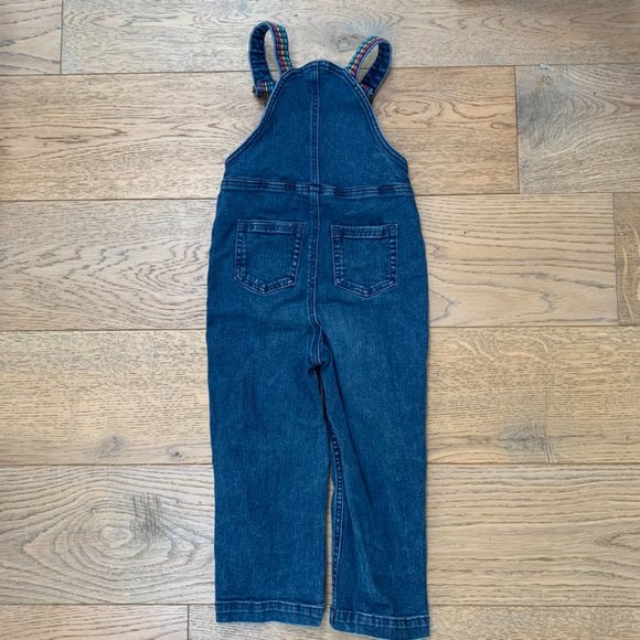 Hanna Andersson Rainbow Stitch Denim Overalls - Picture 2 of 6